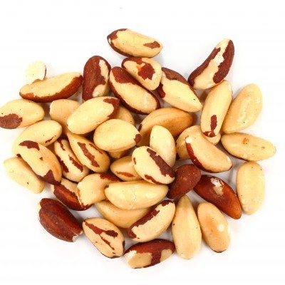 nozes do Brasil em fundo branco