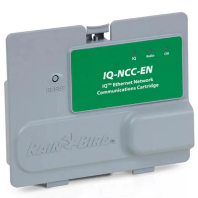 Cartucho de comunicações IQ-NCC-EN da marca RAIN BIRD em plástico cinzento