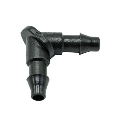 Conector em L preto para tubos