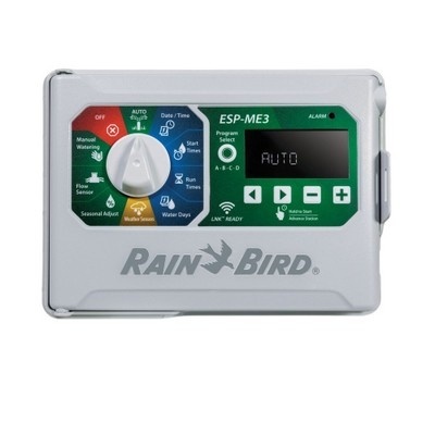 Controlador de rega Rain Bird ESP-ME3 com mostrador digital e botões