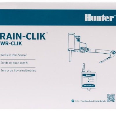 Caixa branca com sensor de chuva Hunter RAIN-CLIK