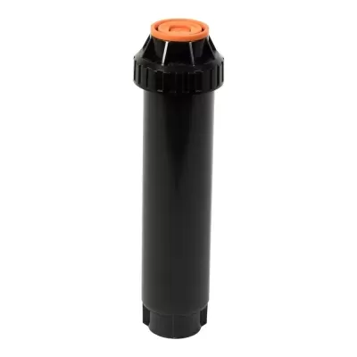 Aspersor de jardim preto com topo laranja