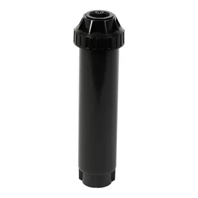 Aspersor de irrigação preto cilíndrico de plástico