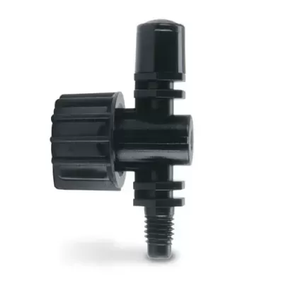 Regulador de fluxo de água preto de plástico