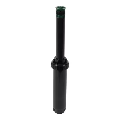 Aspersor de plástico preto com topo verde