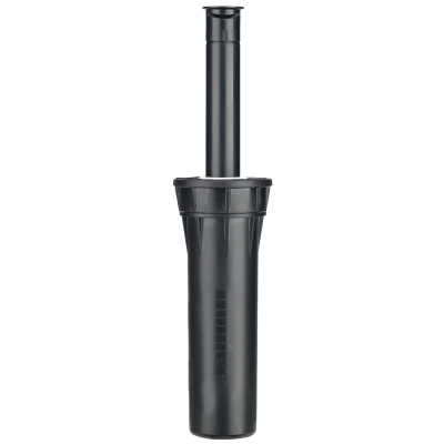 Aspersor de rega de jardim preto em plástico com tubo retrátil