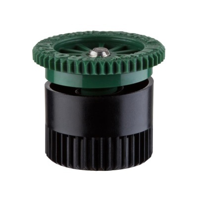 Aspersor de irrigação preto e verde com disco dentado