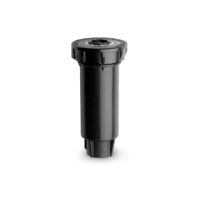 Aspersor de irrigação preto em fundo branco