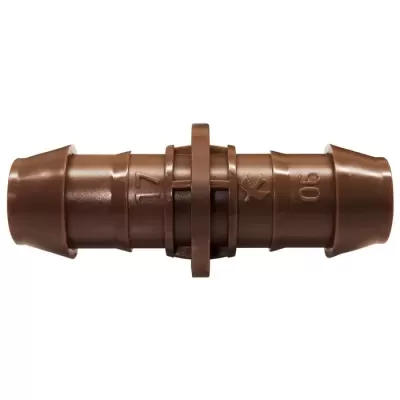 Conector plástico castanho para canos ou mangueiras