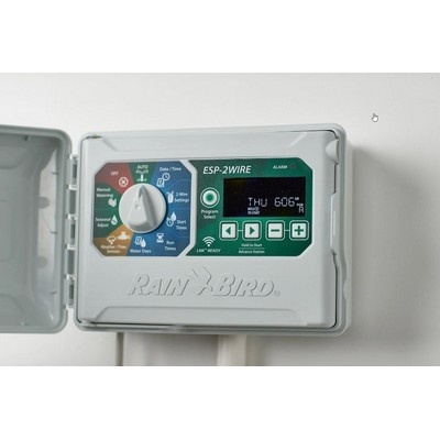 Controlador eletrônico para rega Rain Bird ESP-2WIRE cinza com visor digital