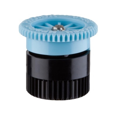 Bocal de aspersor de irrigação azul claro e preto