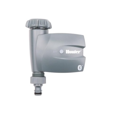 Dispositivo Hunter cinzento com ligação para mangueira em fundo branco