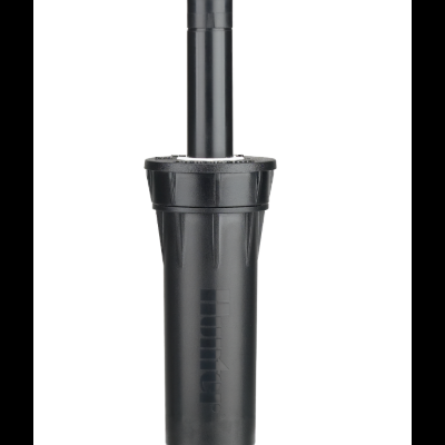 Aspersor de rega preto de plástico com tubo ajustável e marca Hunter