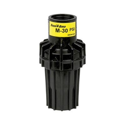 Aspersor preto de plástico com etiqueta amarela RAIN BIRD M-30 PSI