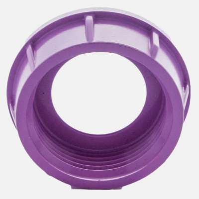 Anel roxo de plástico com rosca interior