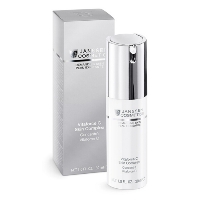 Frasco e embalagem de creme Janssen Cosmetics Vitaforce C