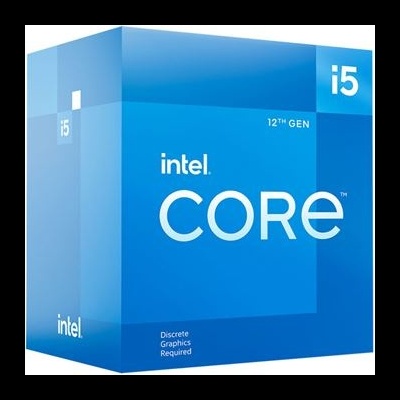 Caixa azul da Intel com texto 'intel CORE i5 12TH GEN'