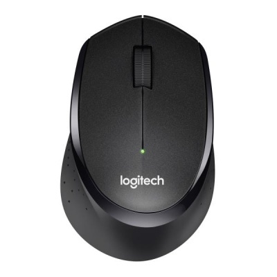 Rato de computador preto Logitech visto de cima