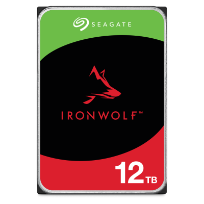 Disco rígido Seagate IronWolf 12TB com etiqueta colorida