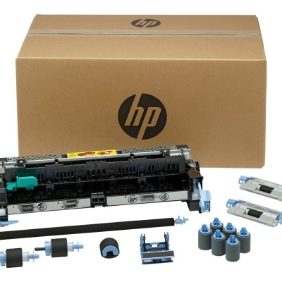 Kit de peças para impressora HP com caixa de cartão castanha a fundo