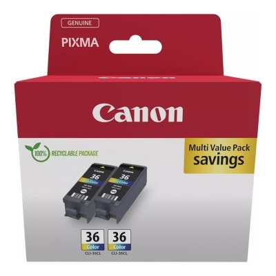 Pack de recargas de tinta Canon PIXMA modelo 36 color com duas unidades