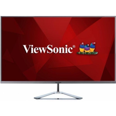 Monitor ViewSonic com logótipo e suporte metálico