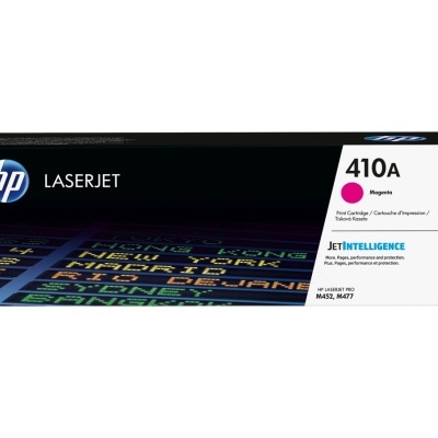 Caixa de toner HP LaserJet 410A magenta para impressoras