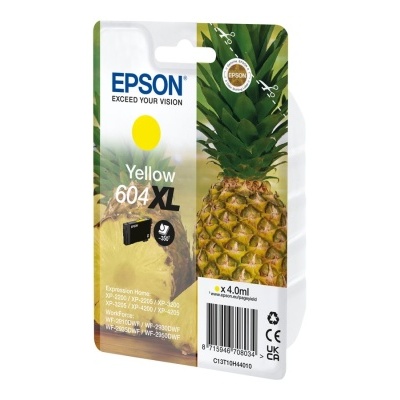 Cartucho tinta Epson Yellow 604XL com imagem de ananás