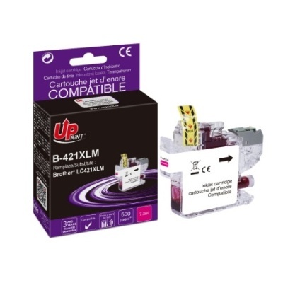 Cartucho de tinta de impressora compatível B-421XLM para Brother LC421XLM cor magenta
