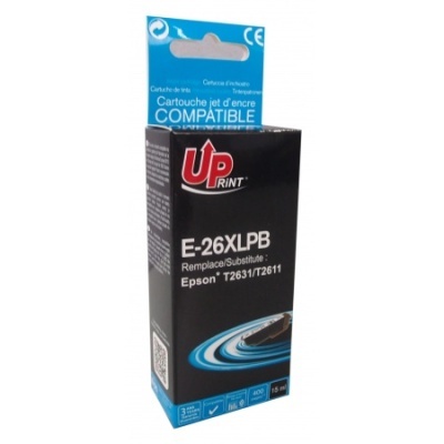 Embalagem preta e azul de tinta para impressora UPprint E-26XLPB compatível com Epson