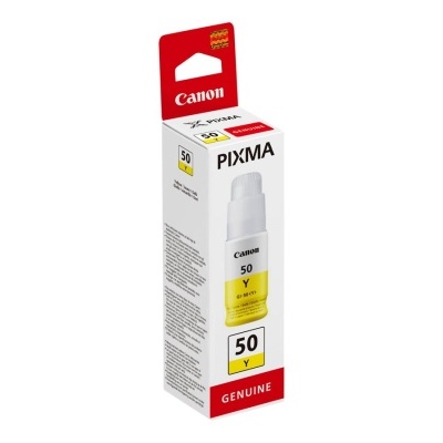Embalagem de tinta amarela para impressora Canon PIXMA 50 Y