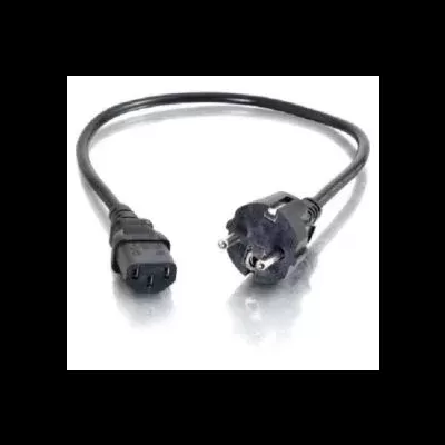 Cabo elétrico preto com conector IEC e ficha europeia