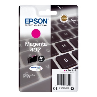 Cartucho tinta Epson Magenta 407 para impressora WF-4745