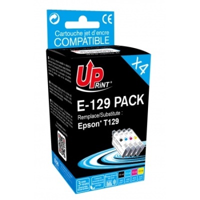 Embalagem de quatro tinteiros compatíveis UpPrint E-129 para Epson T129