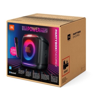 Caixa de coluna de som JBL PartyBox Encore 2 com microfone e luzes LED