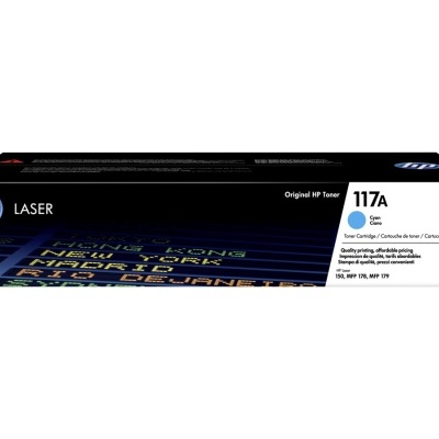 Cartucho de toner HP Laser 117A W1017A em embalagem