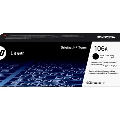 Embalagem toner original HP 106A preto para impressora laser
