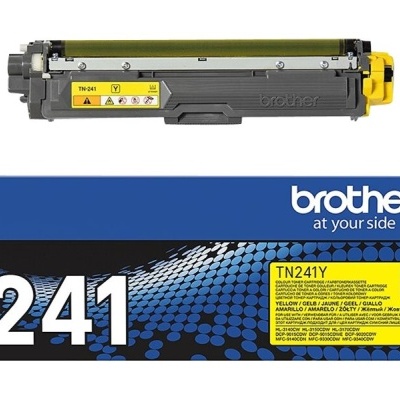 Toner Brother TN-241Y amarelo com caixa azul e preta
