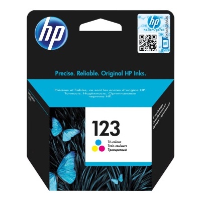 Embalagem de tinta HP 123 tri-cor
