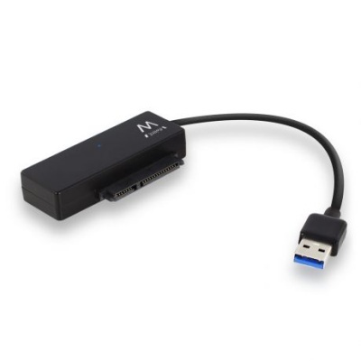 Cabo adaptador USB 3.0 para SATA preto com conector azul