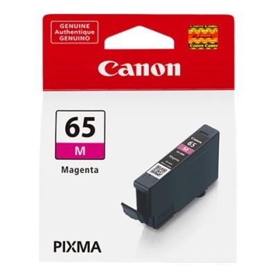 Cartucho tinta Canon 65 M Magenta para impressora PIXMA em embalagem branca e vermelha