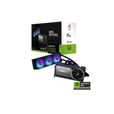 Placa gráfica ASUS ROG ASTRAL NVIDIA GeForce RTX 5090 com cooler e ventoinhas RGB