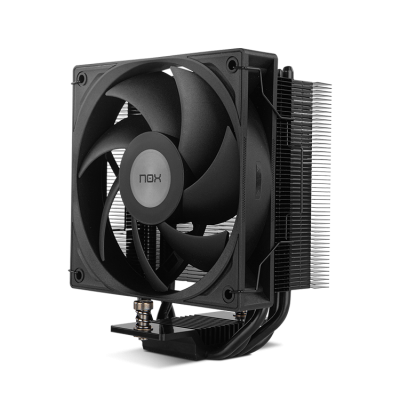 Cooler para computador preto com dissipador térmico em metal