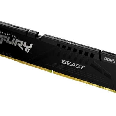 Memória RAM Kingston FURY Beast DDR5 preta com dissipador de calor