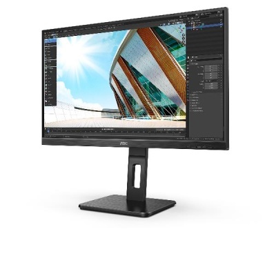 Monitor AOC com ecrã widescreen e suporte preto