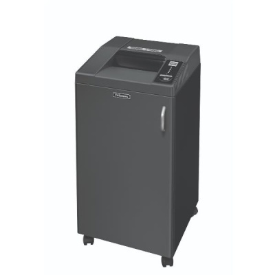 fragmentadora de papel preta com porta frontal e rodas