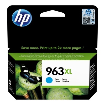 Embalagem de tinteiro HP 963XL ciano