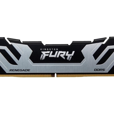 Módulo memória RAM DDR5 Kingston Fury Renegade cinza e preto