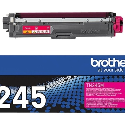 Cartucho toner Brother TN-245M magenta com embalagem azul e preta