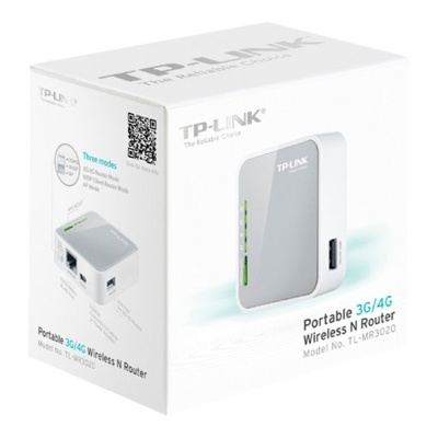 Caixa branca com router portátil TP-LINK 3G/4G Wireless N Router